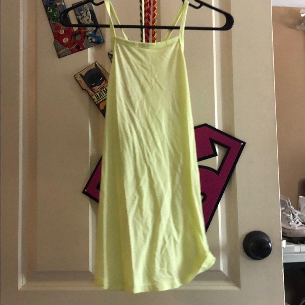 Neon yellow tank top